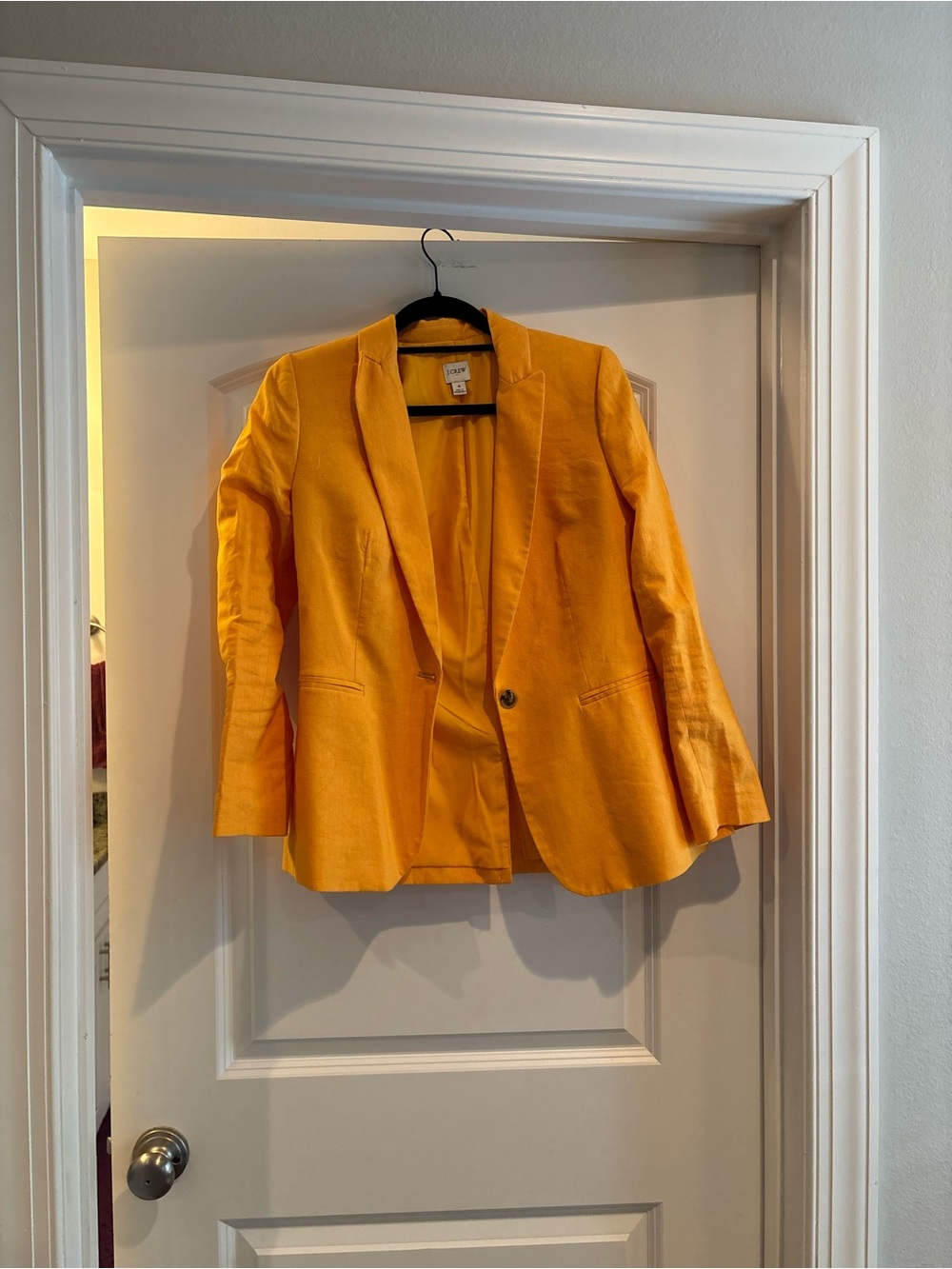 Yellow Single-Button Blazer - Women's Tailored Jacket
